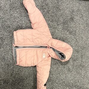 The North Face Light Pink Hooded Puffer Jacket